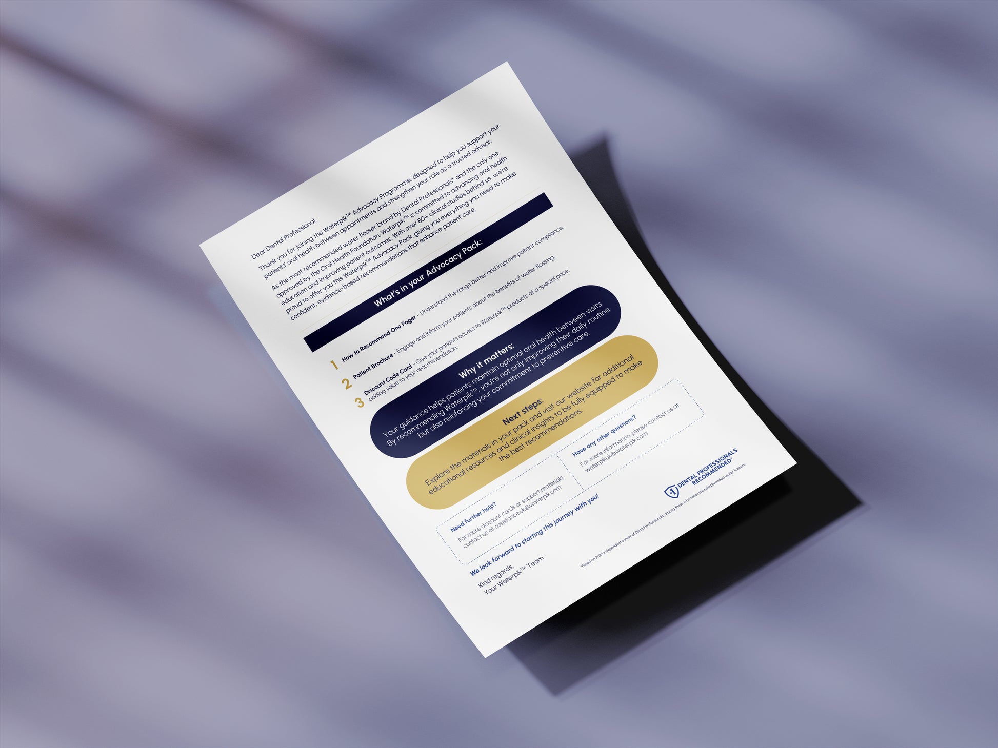 Waterpik Dental Professional Advocacy Pack