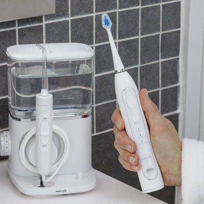 Waterpik water flosser and toothbrush combo