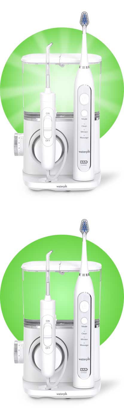 Waterpik water flosser and toothbrush combined